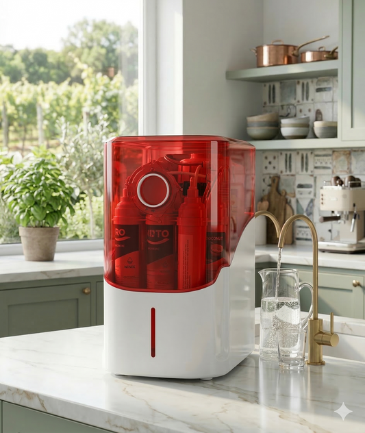 Filtre d'eau domestique compacte.