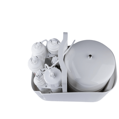 Filtre d'eau domestique compacte.